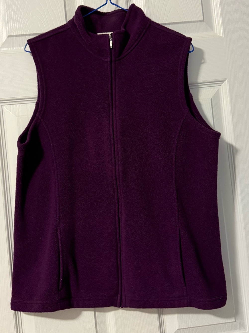 L.L. Bean Women’s Deep Purple Fleece Zip Vest